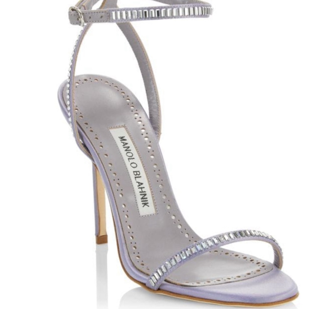 Manolo Blahnik Crinastra satin heels size 41.5